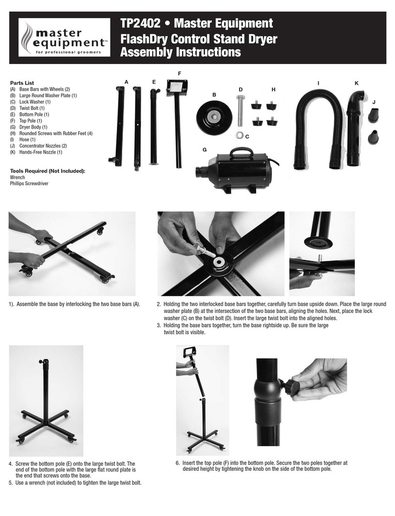 Master equipment TP2402 Assembly instructions