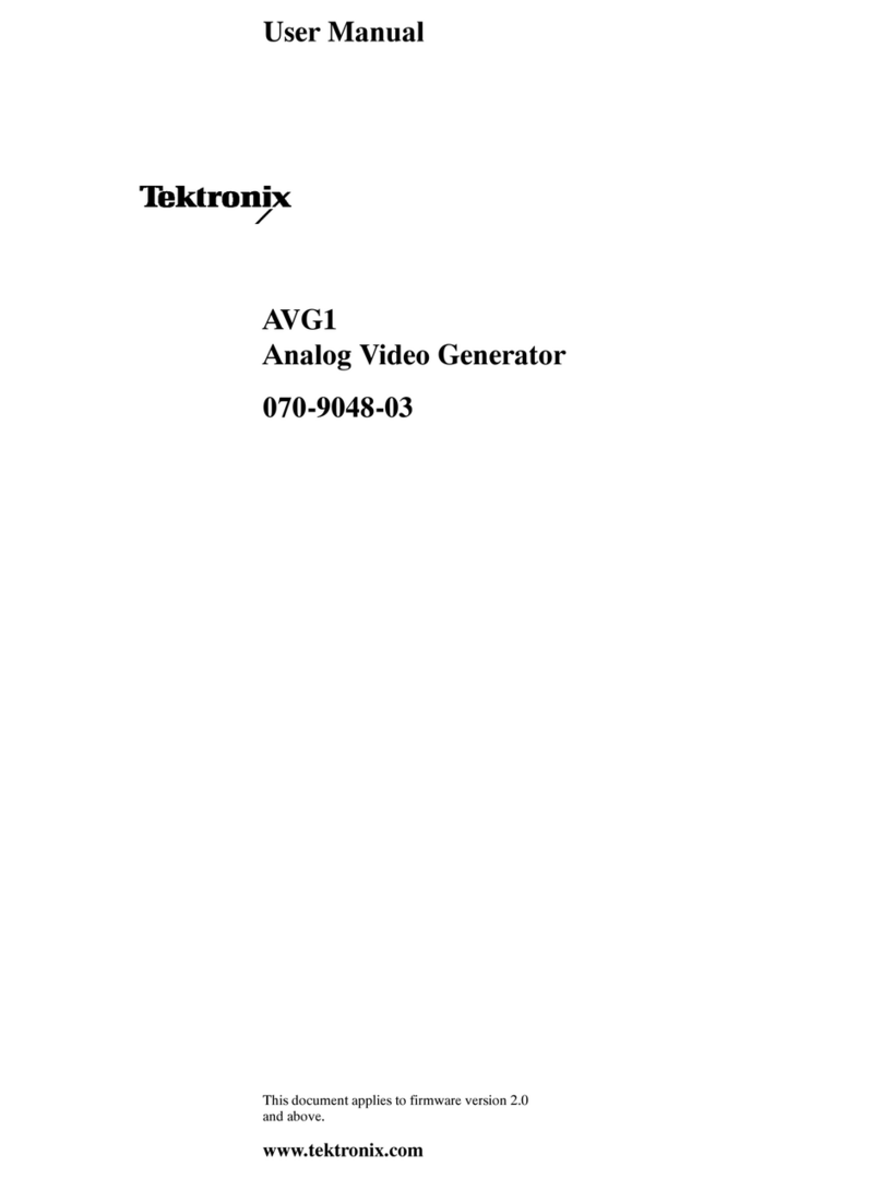 Tektronix AVG1 User manual