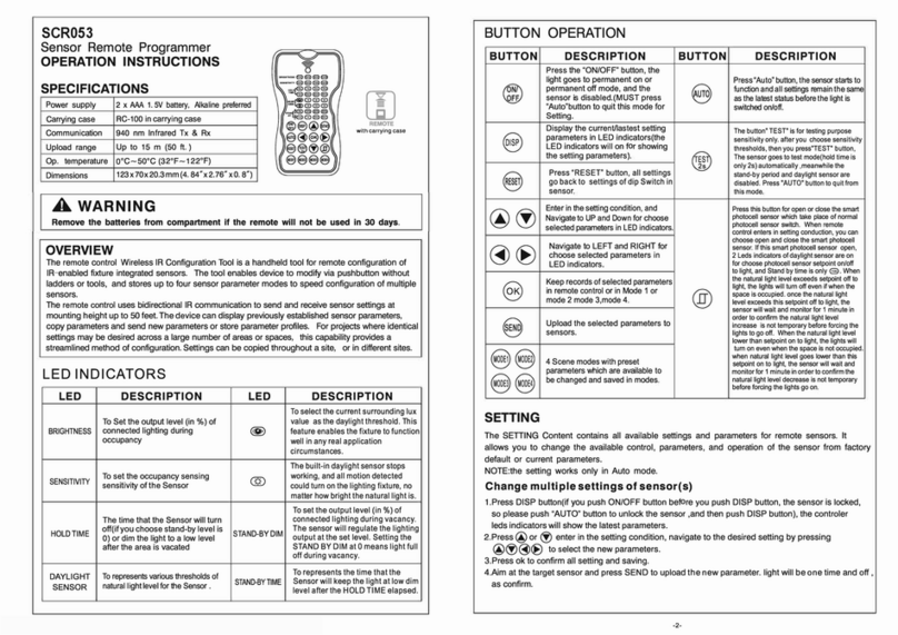 LITETRONICS SCR053 Operation instructions