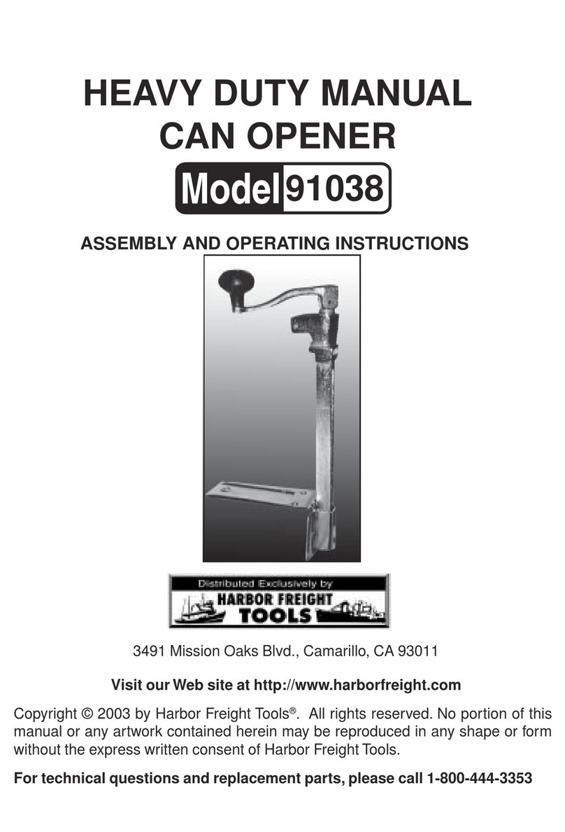 Harbor Freight Tools 91038 User manual