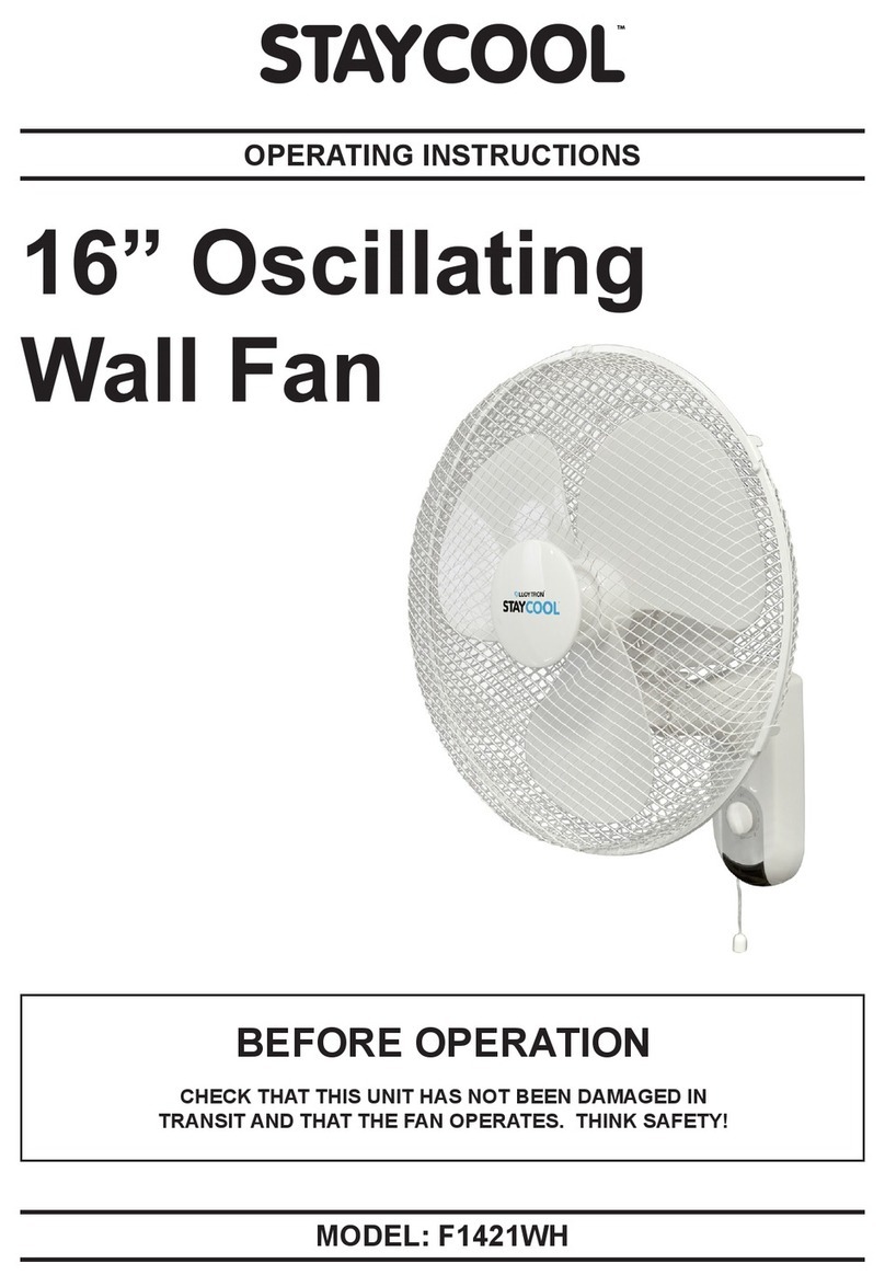 Staycool F1421WH operating instructions