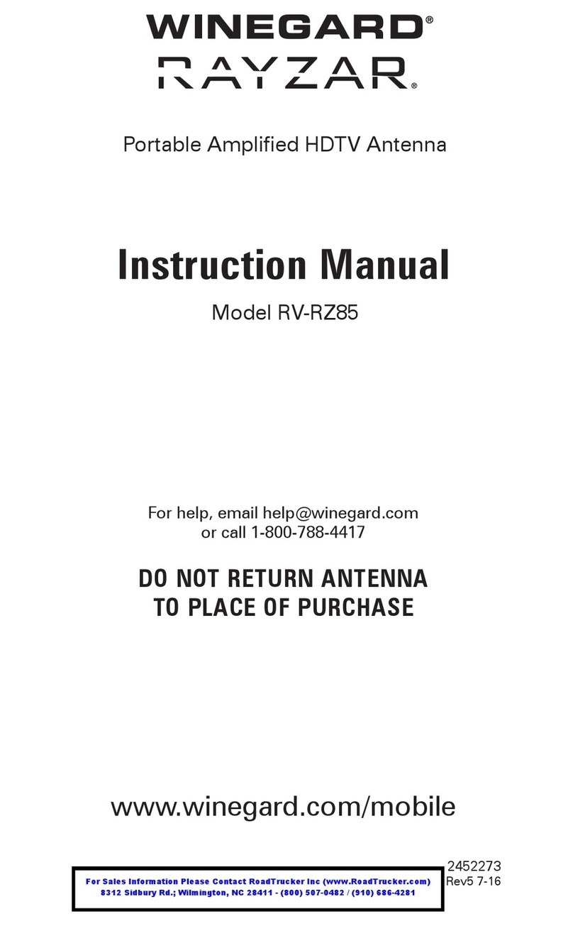 Winegard RAYZAR RV-RZ85 User manual