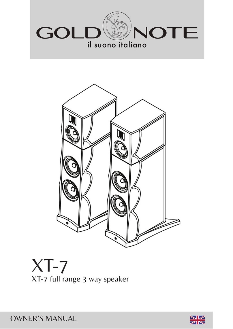 Gold Note XT-7 owner's manual