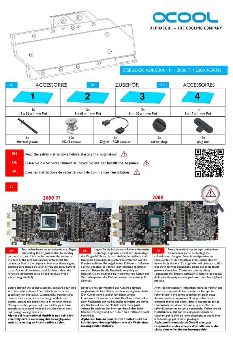Alphacool EISBLOCK AURORA N 2080 Ti User manual
