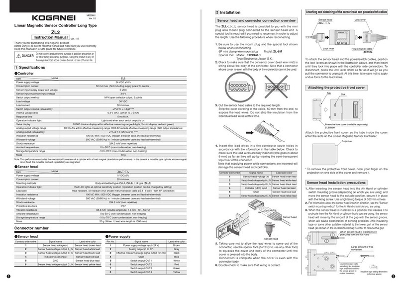 Koganei ZL2 instruction manual