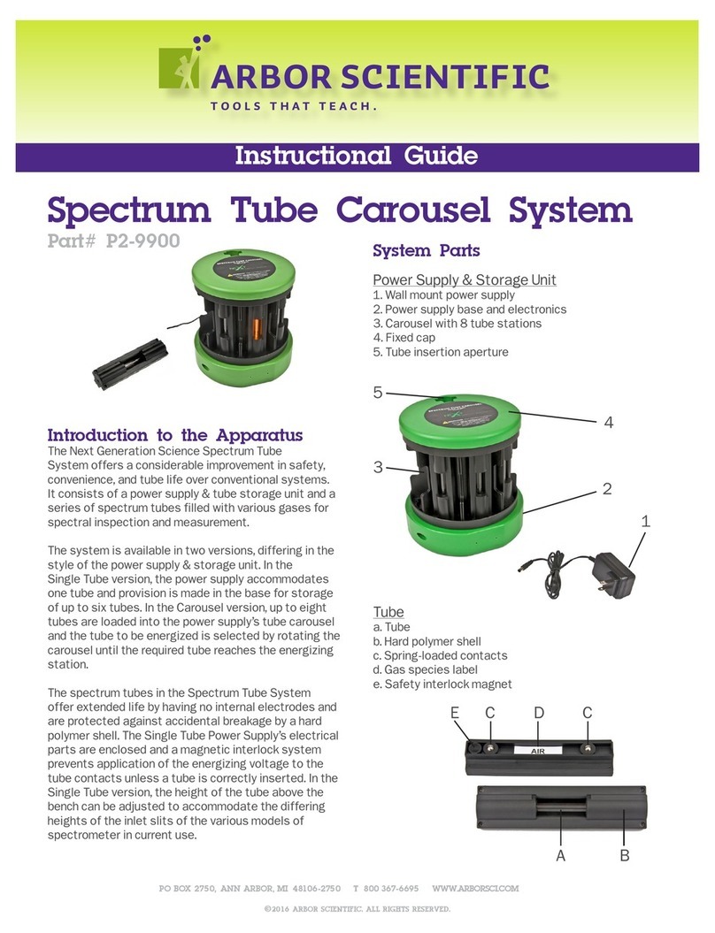 ARBOR SCIENTIFIC Spectrum Tube Carousel System Instructional guide