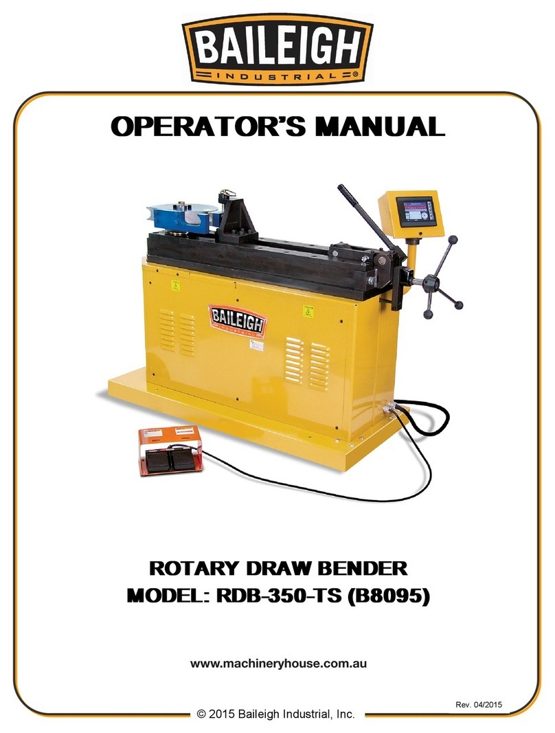 Baileigh Industrial RDB-350-TS Operator's manual