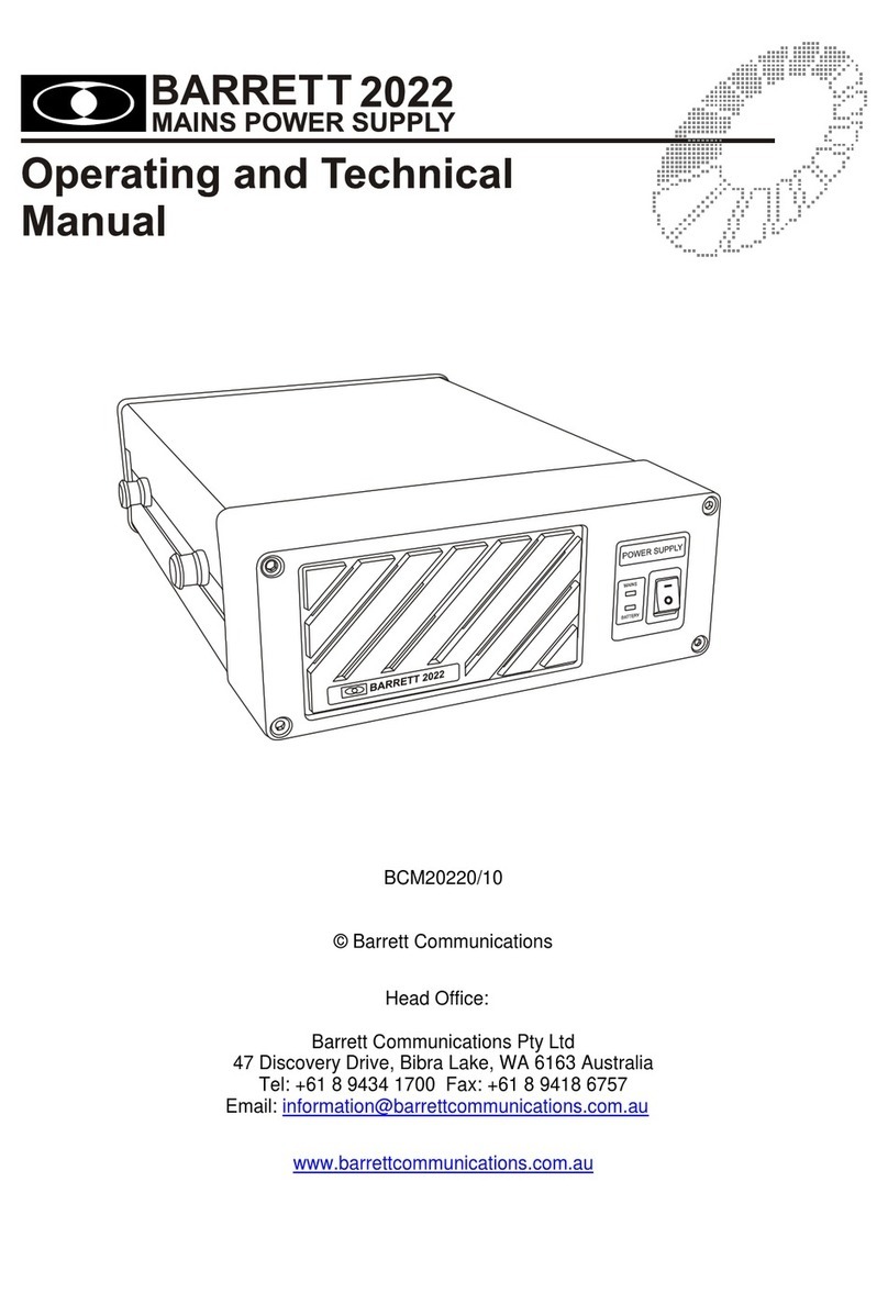 Barrett 2022 Operating and technical manual