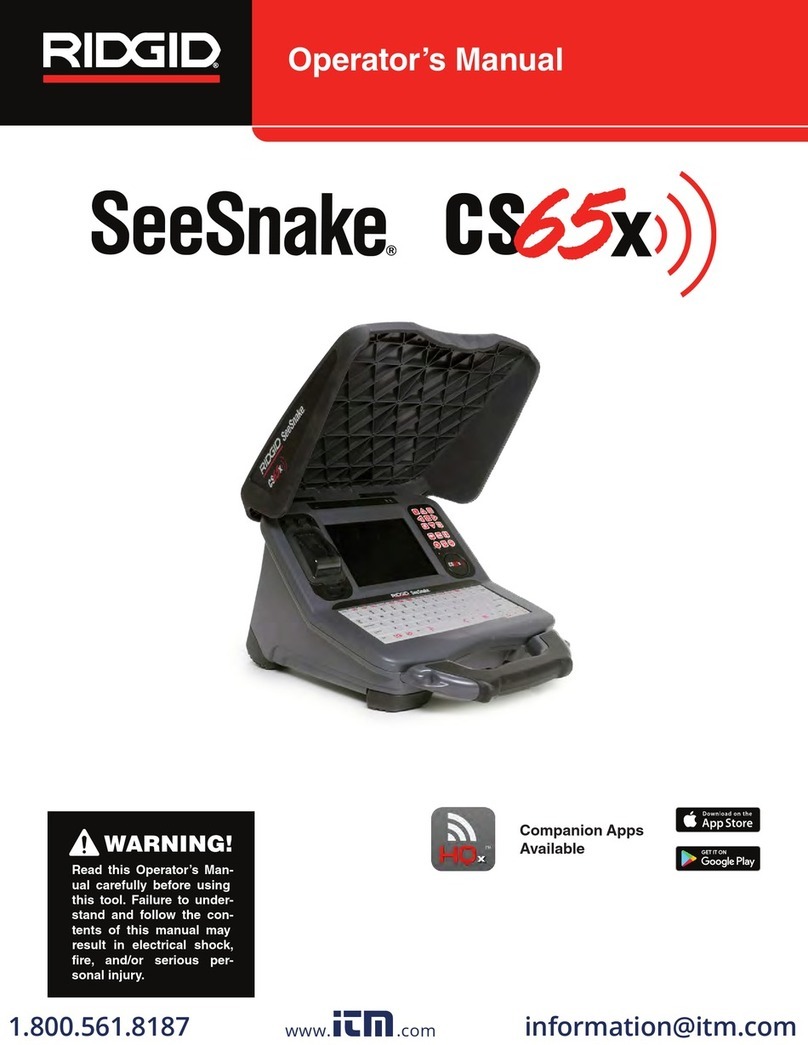 RIDGID SeeSnake CS65x Operator's manual