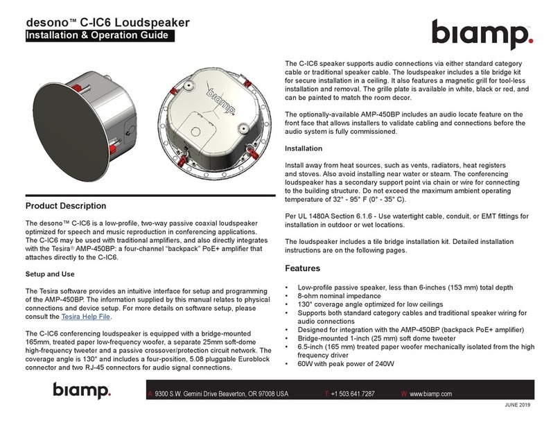 Biamp Desono C-IC6 Original operating instructions
