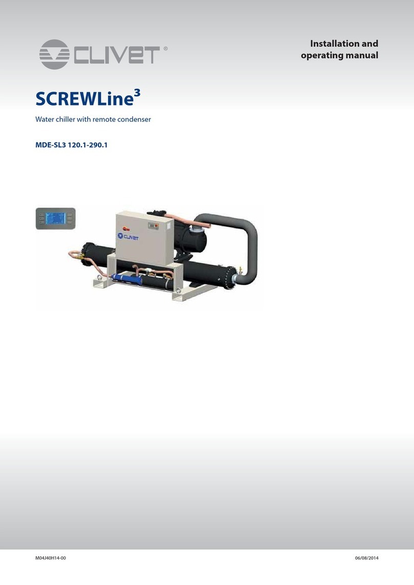 CLIVET SCREWLINE3 MDE-SL3 Series User manual