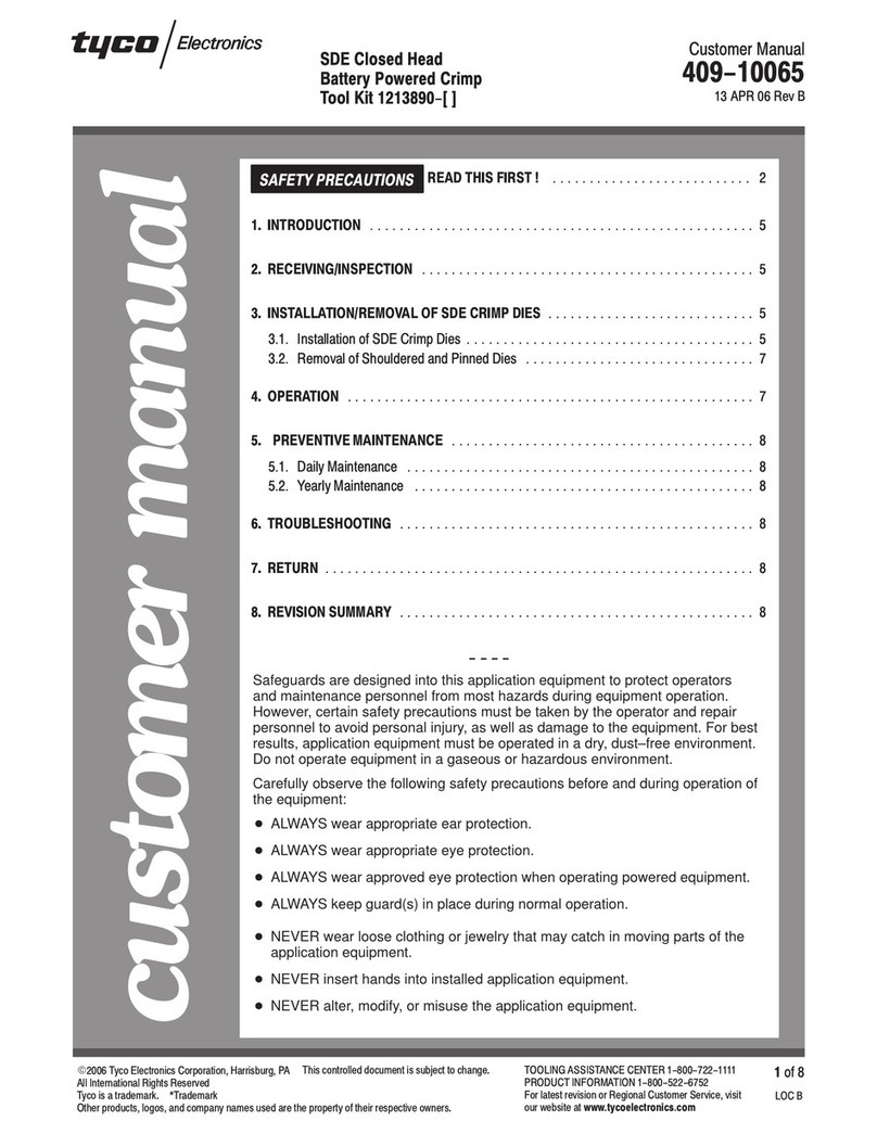 Tyco 1213890 Series Customer's manual