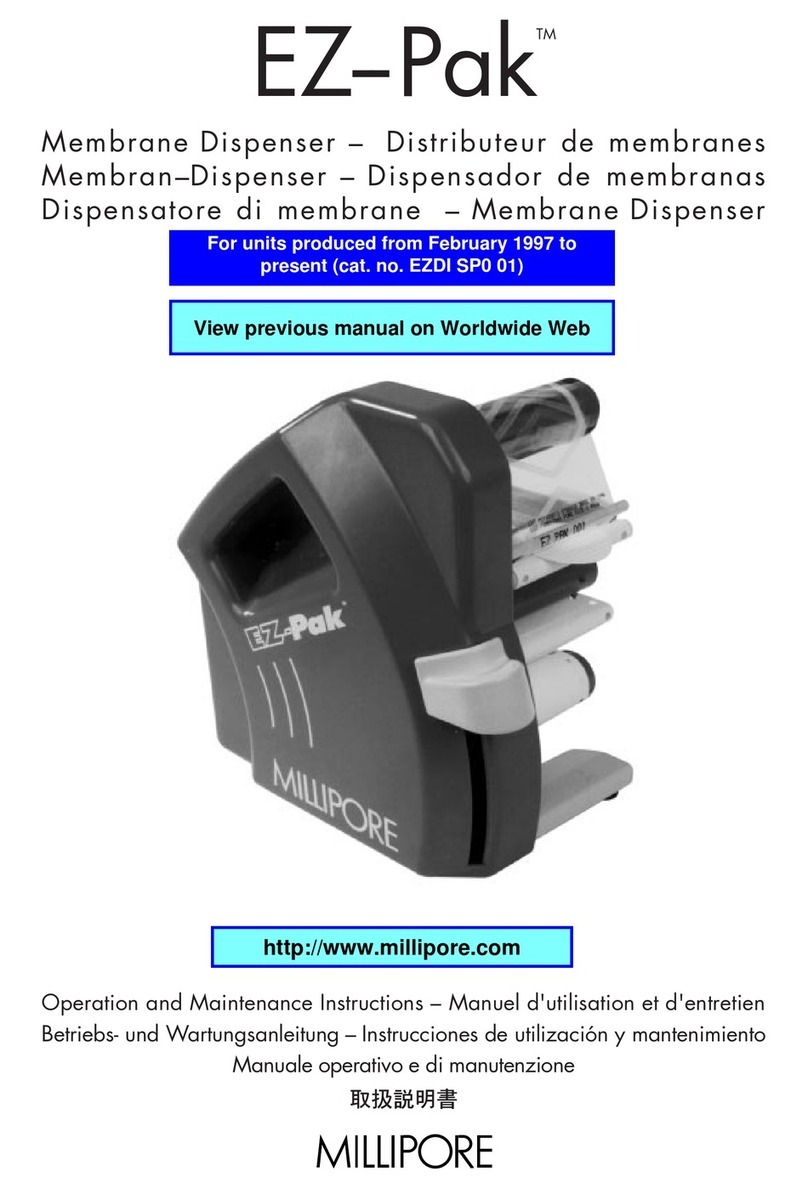 Millipore EZ-Pak Operation and maintenance instructions