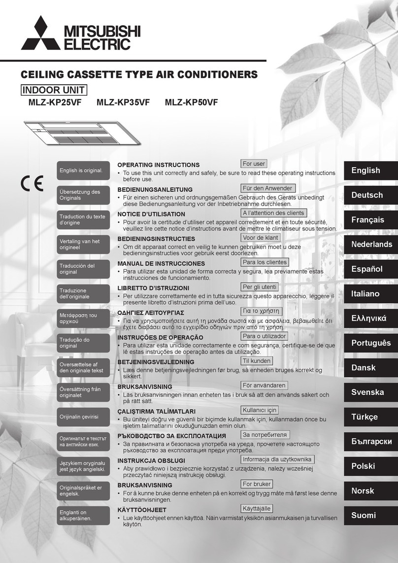 Mitsubishi Electric MLZ-KP25VF User manual