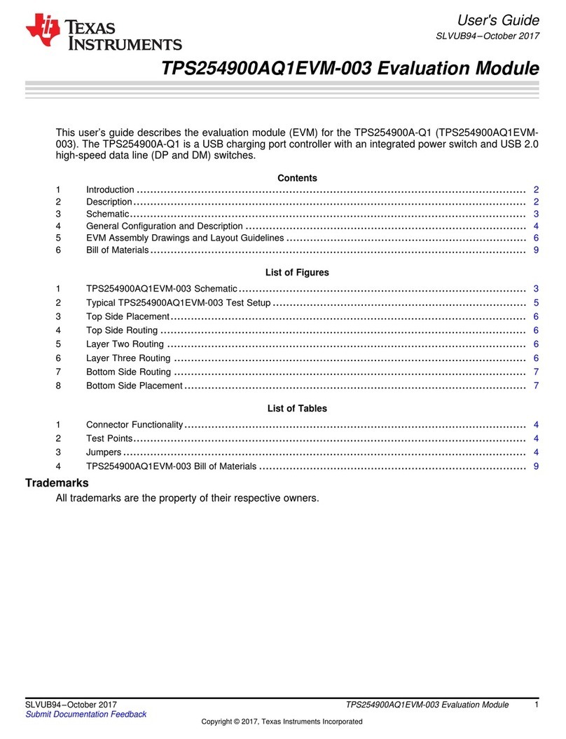 Texas Instruments TPS254900AQ1EVM-003 User manual Texas Instruments TPS254900AQ1EVM-003 User manual