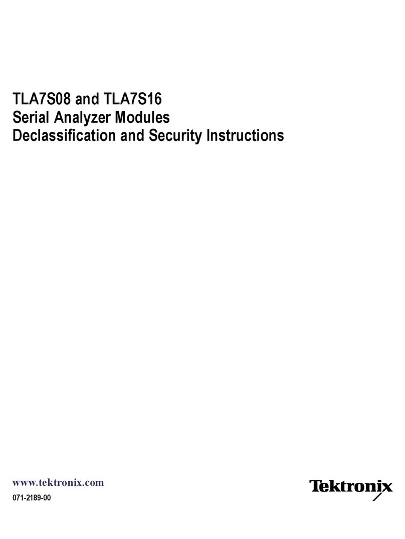 Tektronix TLA7S08 Installation and maintenance instructions