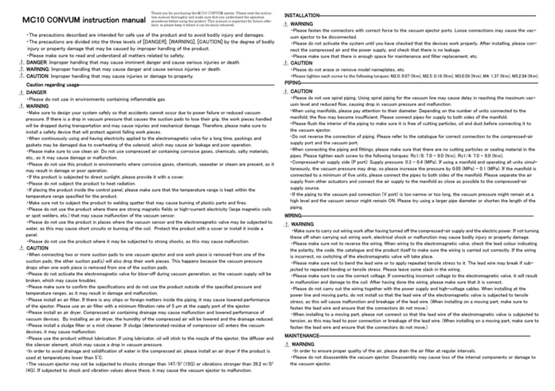MYOTOKU CONVUM MC10 instruction manual