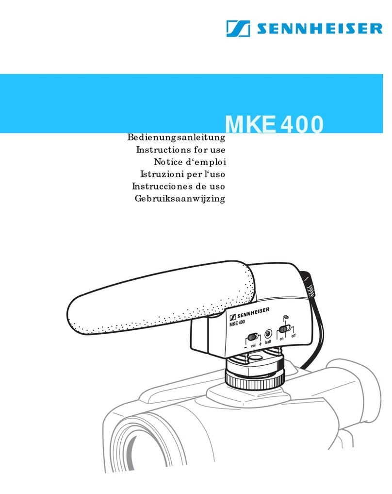 Sennheiser MKE 400 User manual Sennheiser MKE 400 User manual
