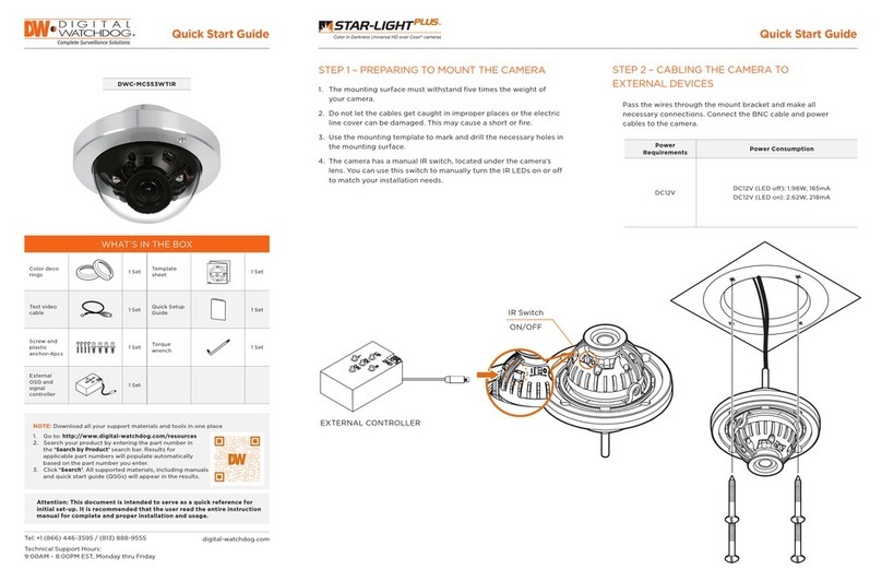 Digital Watchdog Star-Light Plus DWC-MC553WTIR User manual Digital Watchdog Star-Light Plus DWC-MC553WTIR User manual