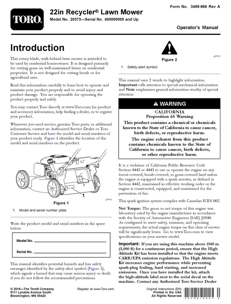 Toro Recycler 20373 Operator's manual