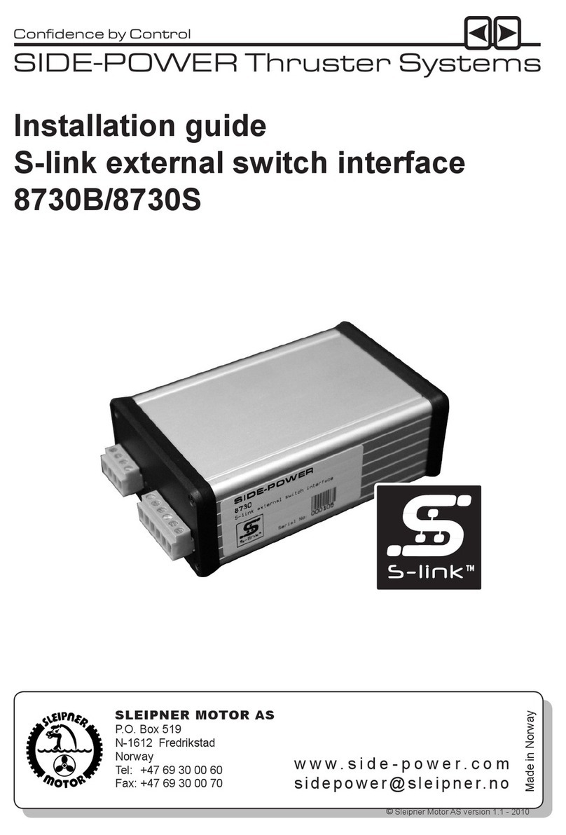 SLEIPNER MOTOR AS S-Link 8730B User manual