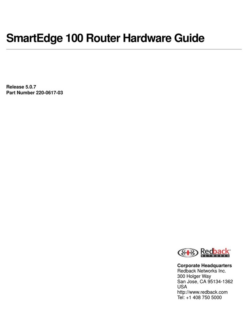 Redback Networks SmartEdge 100 Installation instructions