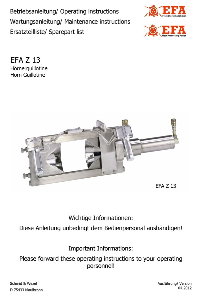 EFA Z 13 Operating Instructions, Maintenance instructions, Spare Part List