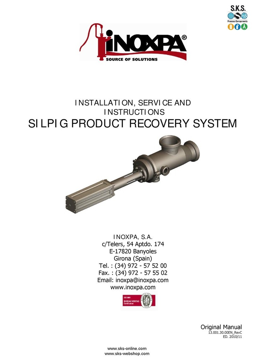 INOXPA SILPIG S0120 Installation, service and instructions