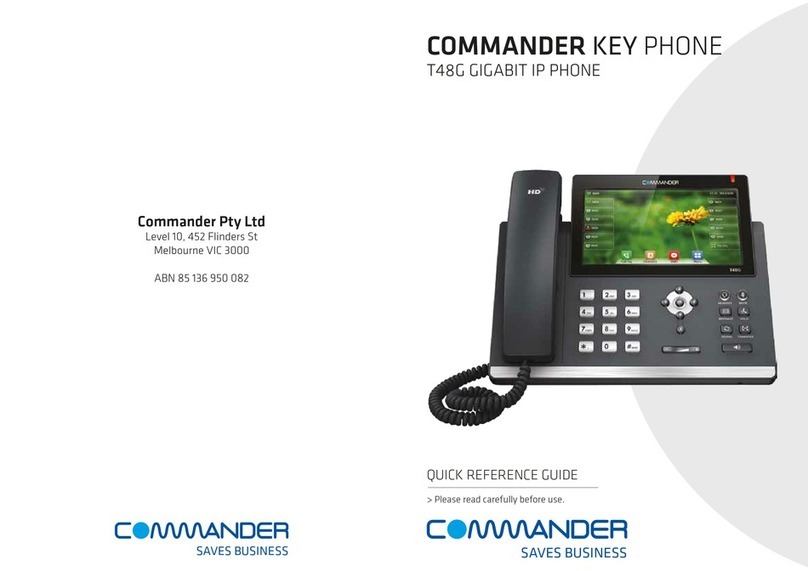 Commander T48G User manual
