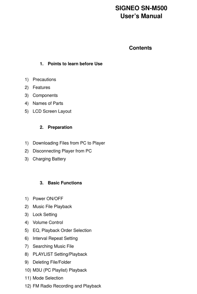 SIGNEO SN-M500 user manual
