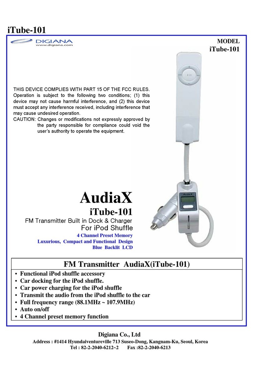 Digiana AudiaX iTube-101 User manual