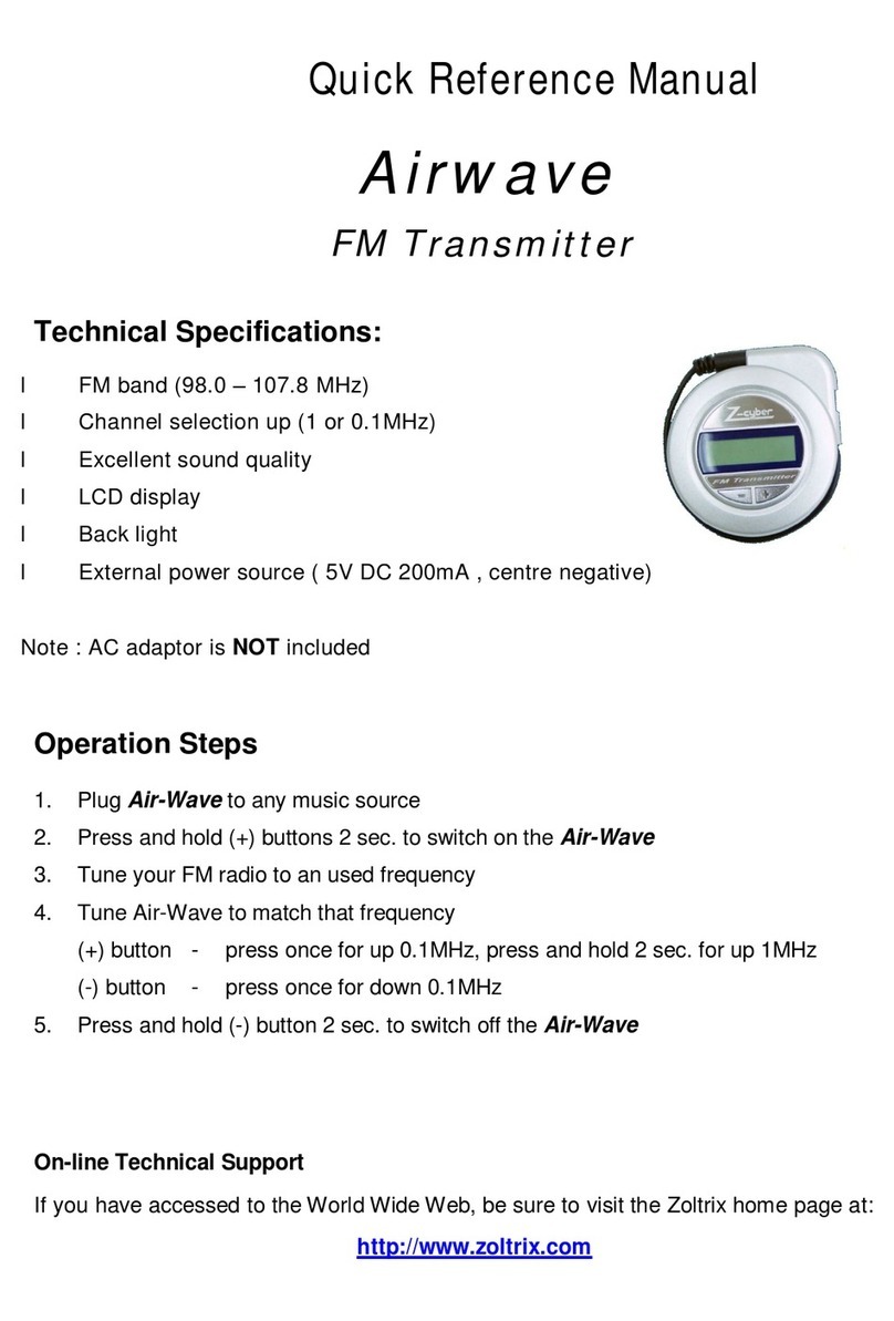 Zoltrix Z-cyber Airwave Service manual