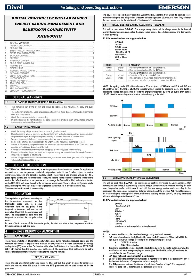 Emerson Dixell XRB60CHC Wiring diagram Emerson Dixell XRB60CHC Wiring diagram