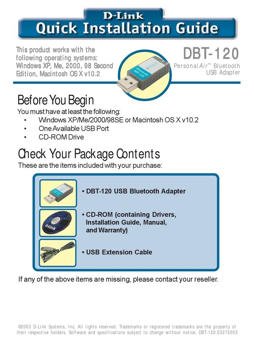 D-Link PersonalAir DBT-120 User manual D-Link PersonalAir DBT-120 User manual