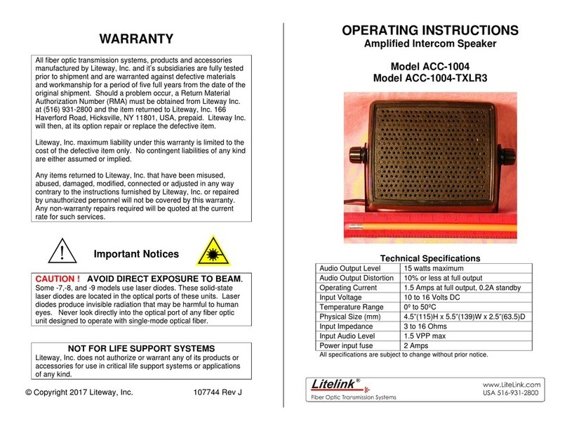 Litelink ACC-1004 operating instructions