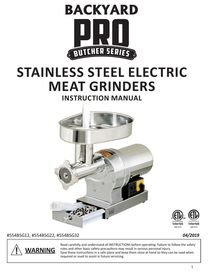 Backyard Pro Butcher Series instruction manual