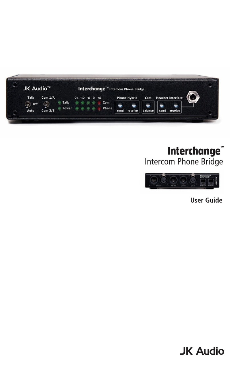 JK Audio Interchange User manual