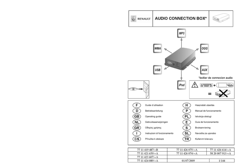 Renault AUDIO CONNECTION BOX operating guide