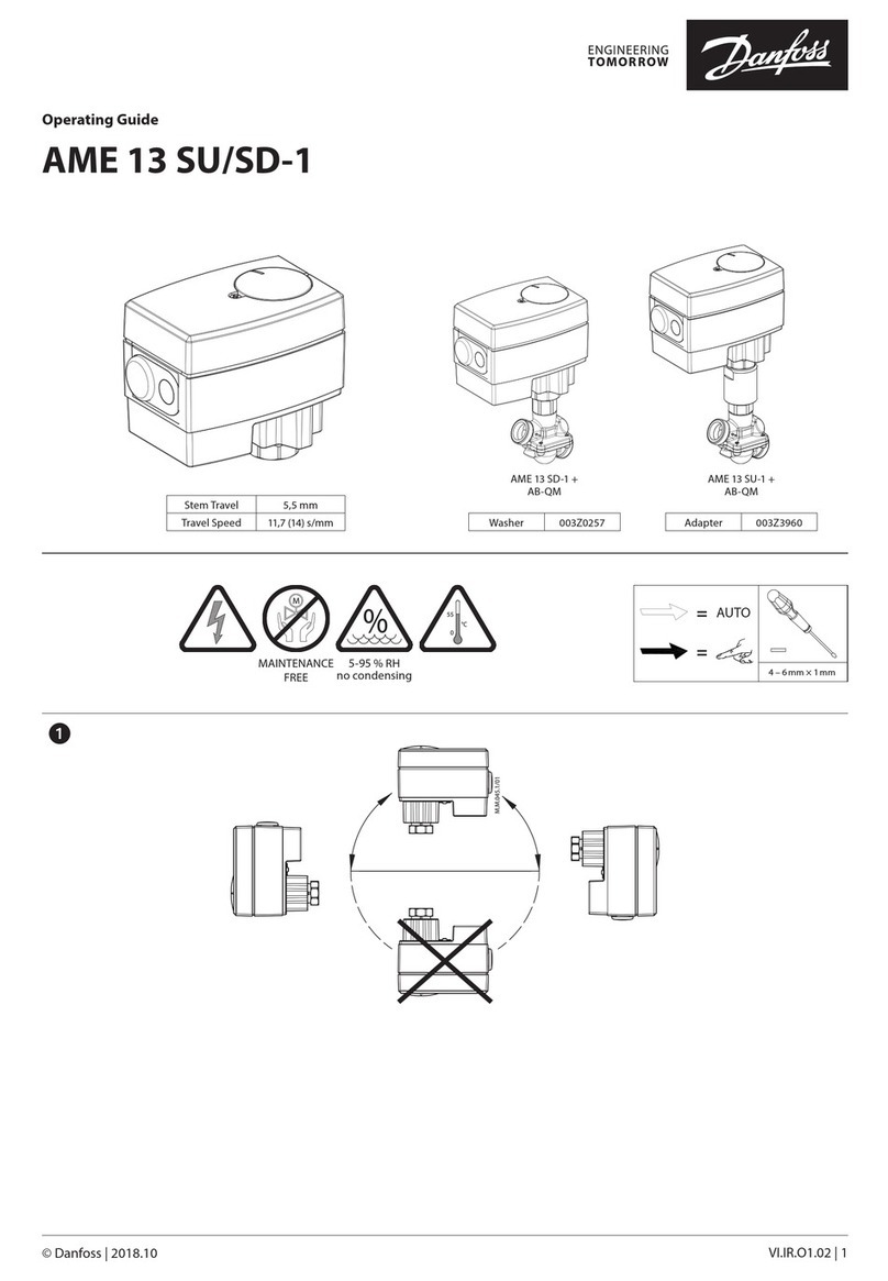 Danfoss AME 13 SU-1 operating guide