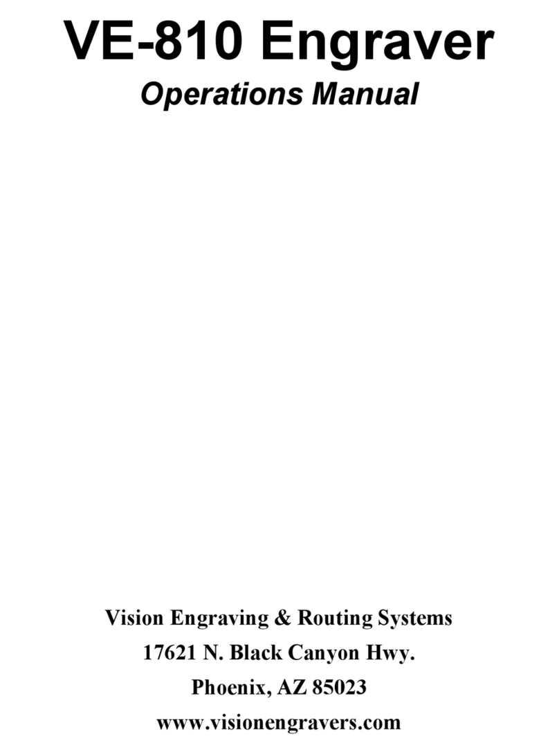 Vision Engraving & Routing Systems VE-810 Operation manual