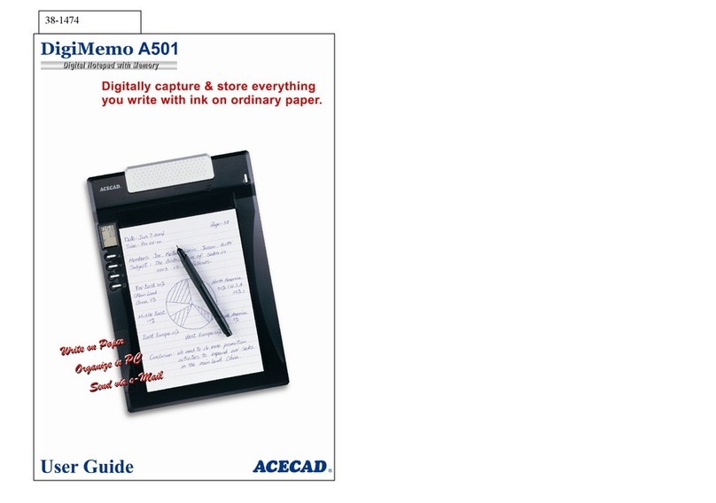 Acecad DigiMemo A501 user guide