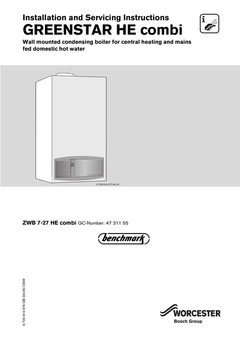 Bosch Worchester GREENSTAR ZWB 7-27 HE combi Installation and servicing instructions