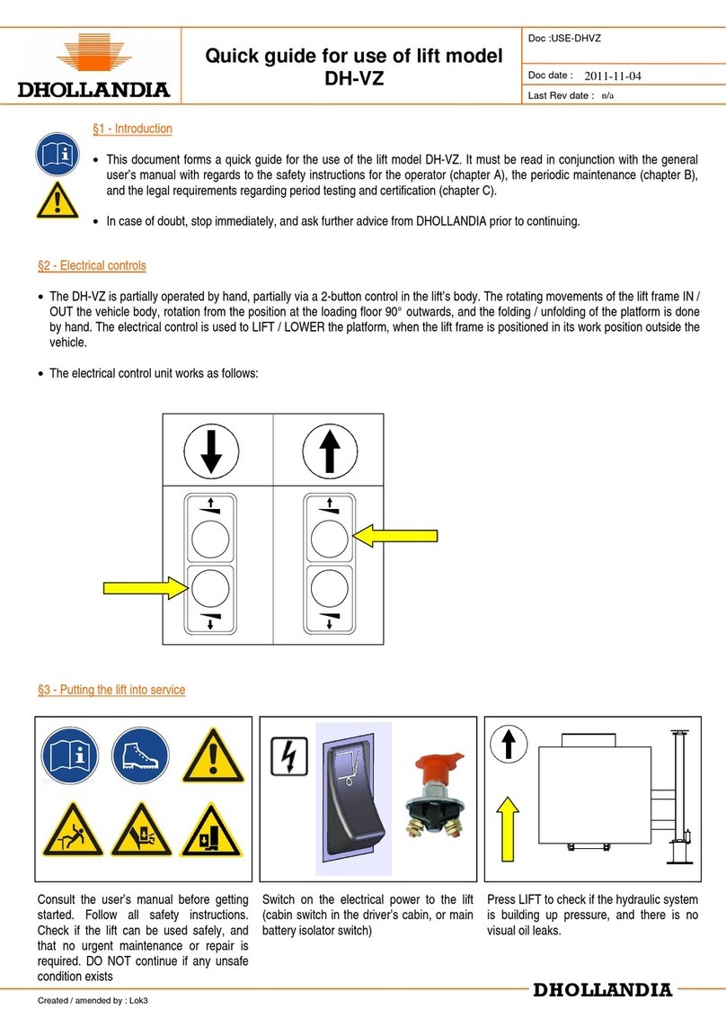 Dhollandia DH-VZ Quick guide for use