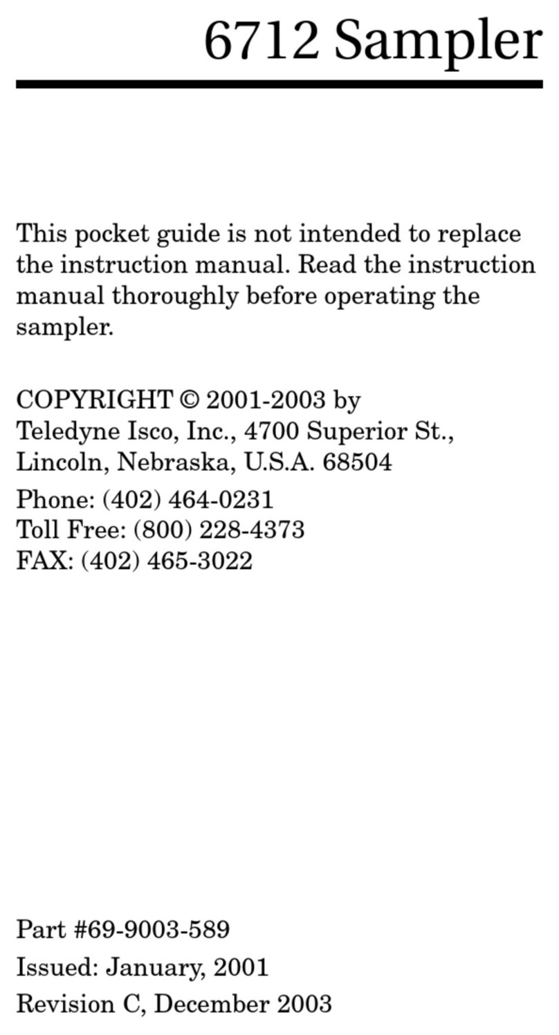 Teledyne 6712 Pocket guide