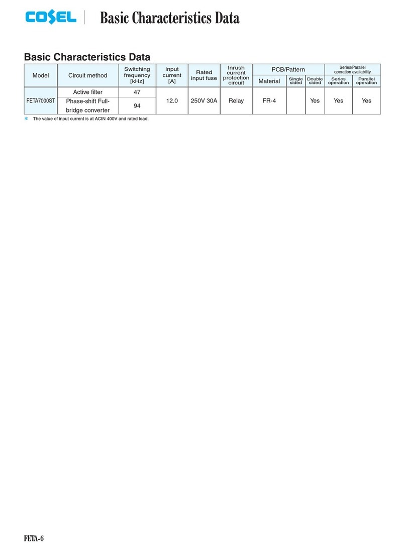 Cosel FETA7000ST Series instruction manual