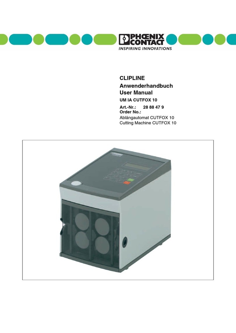 Phoenix Contact CLIPLINE CUTFOX 10 user manual
