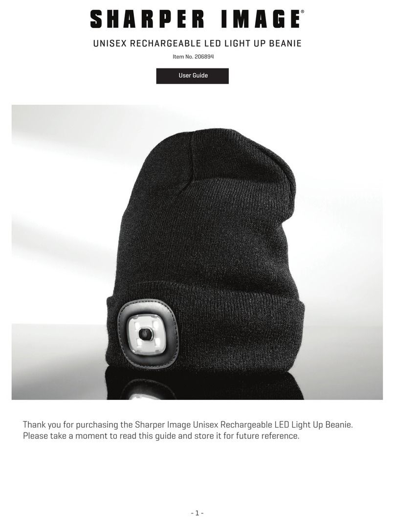 Sharper Image Unisex Rechargeable LED Light Up Beanie user guide