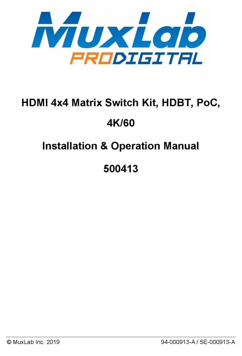 MuxLab 500413 Installation & operation manual