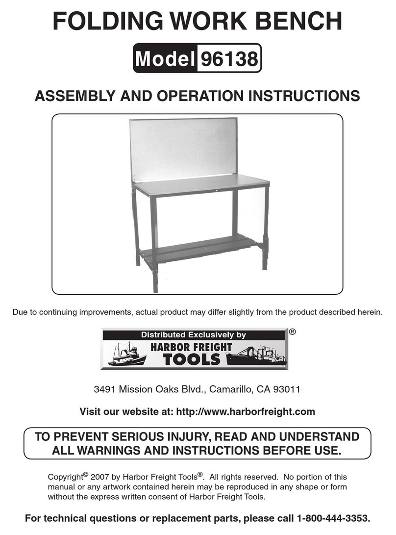 Harbor Freight Tools 96138 Assembly and operation instructions