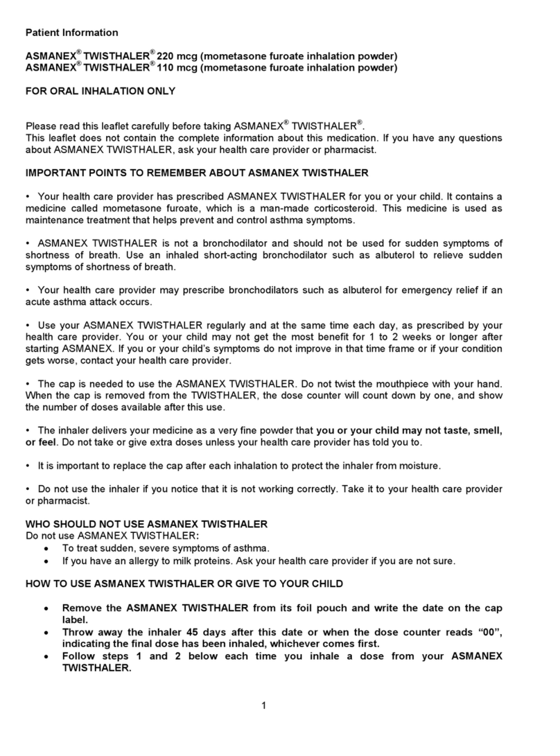 Merck ASMANEX TWISTHALER User manual